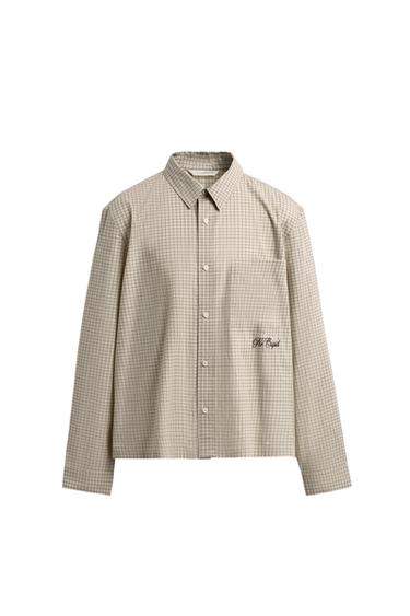 CUPID PRINT CHECK SHIRT - Ecru by Zara