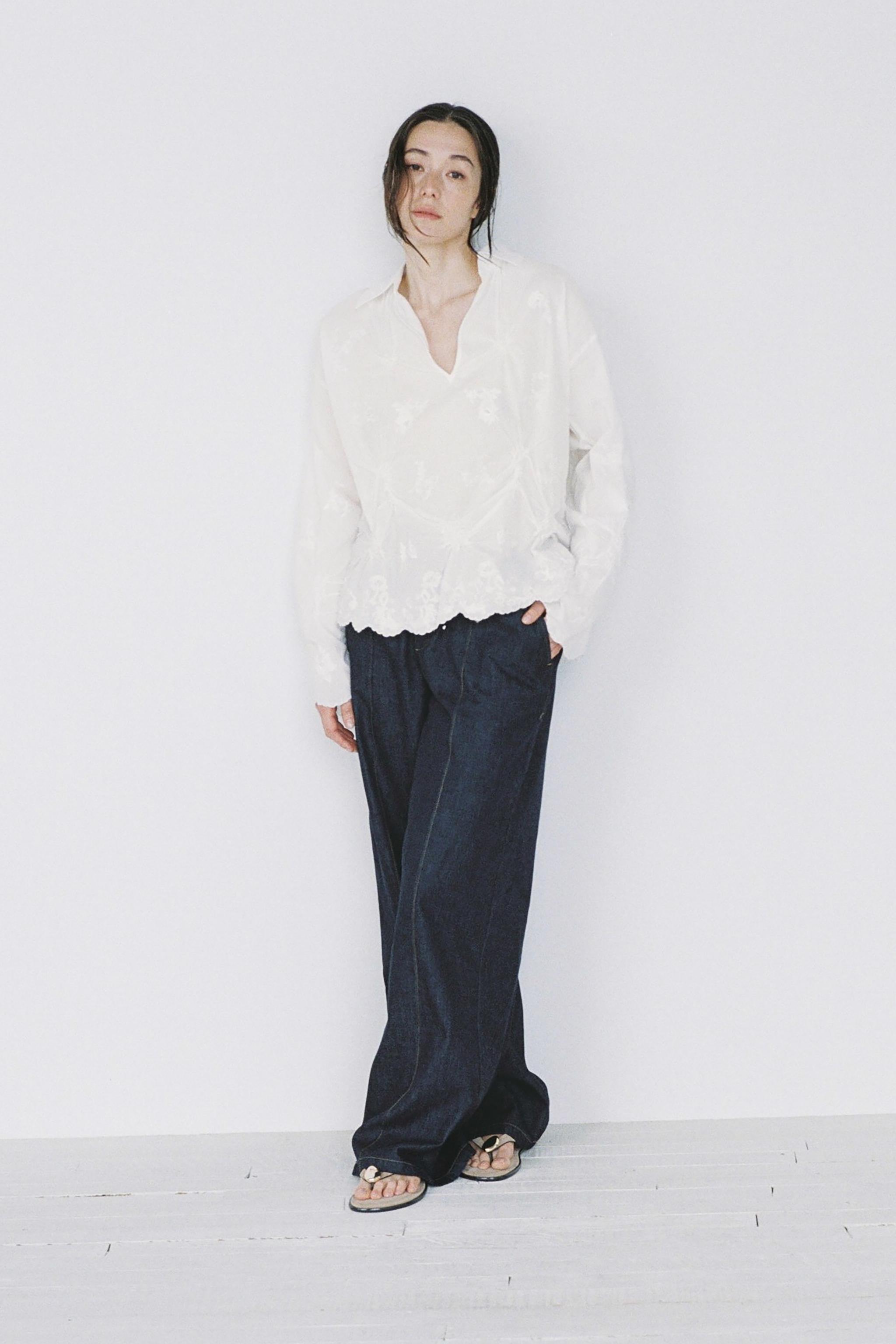 JEANS Z1975 JOGGER WIDE LEG ハイウエスト - ブルー | ZARA