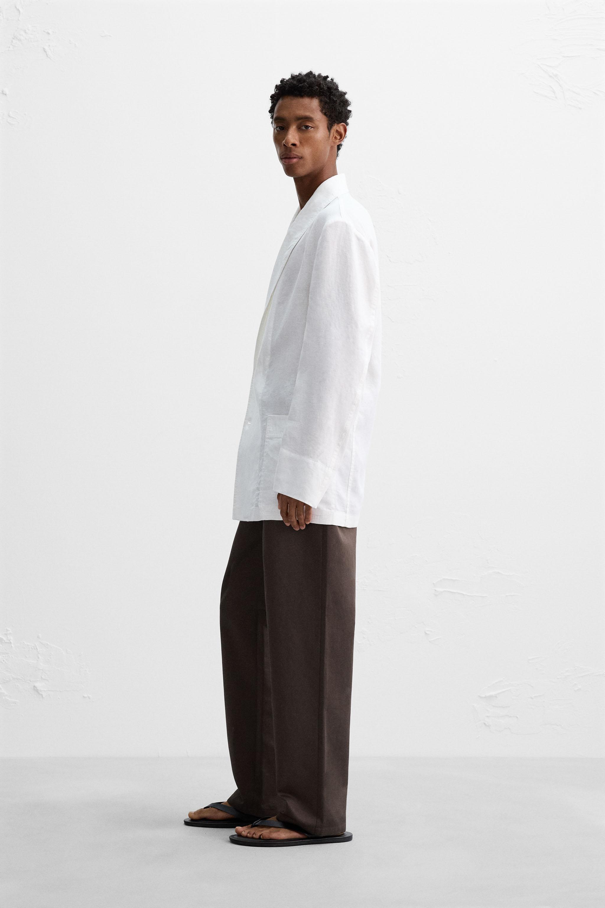 RELAXED FIT LINEN BLAZER