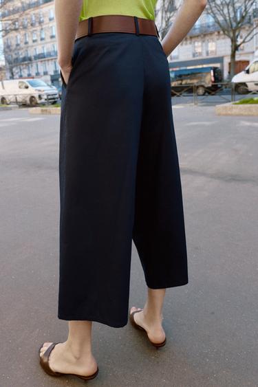 CULOTTES WITH BELT - Navy blue by Zara - Image 5