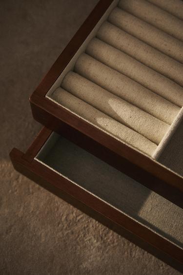 WOODEN JEWELLERY BOX WITH DRAWERS - Brown by Zara - Image 5