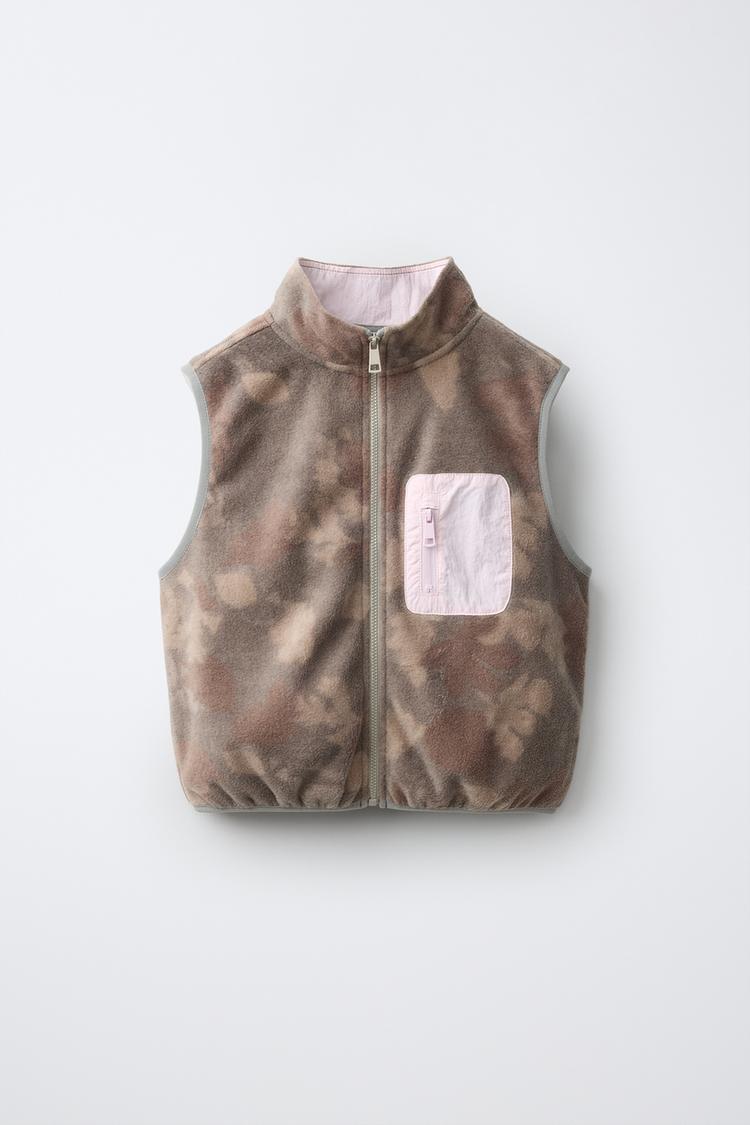 CHALECO POLAR ESTAMPADO