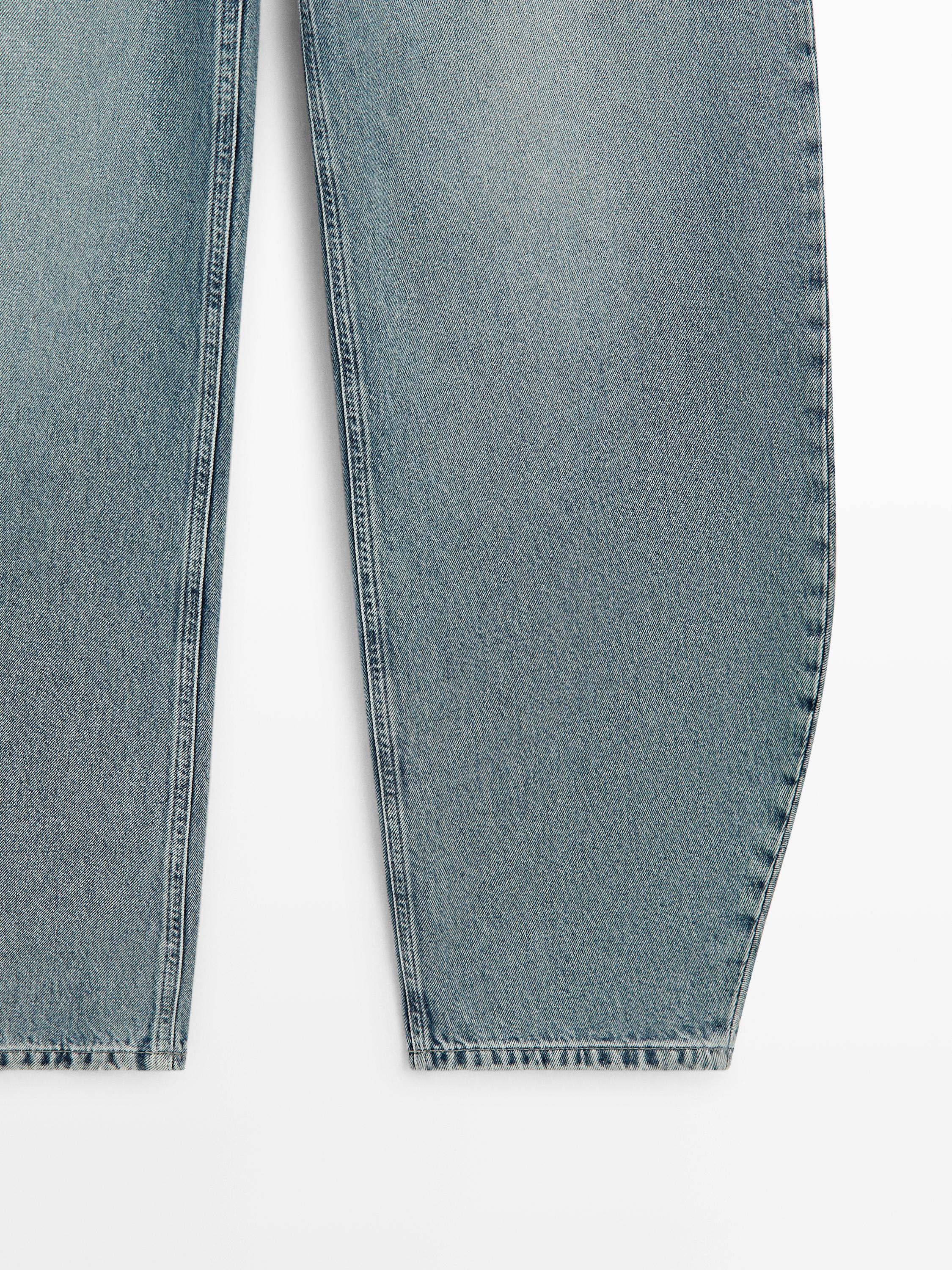 High-waist barrel fit jeans
