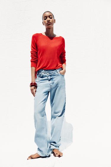 JERSEY PUNTO FINO - Rojo de Zara