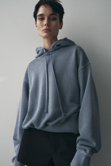 FADED HOODIE - Blue by Zara