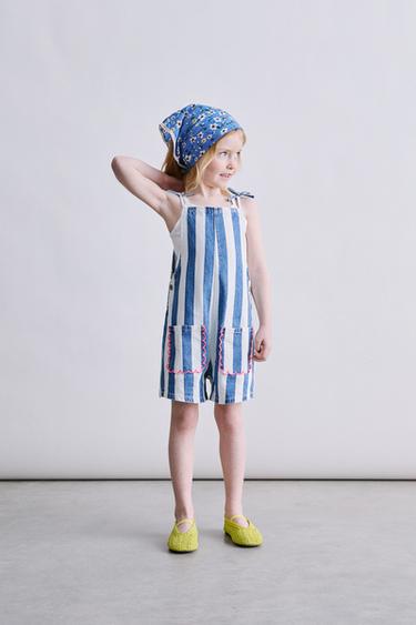 WAVY STRIPED PLAYSUIT - Blue by Zara