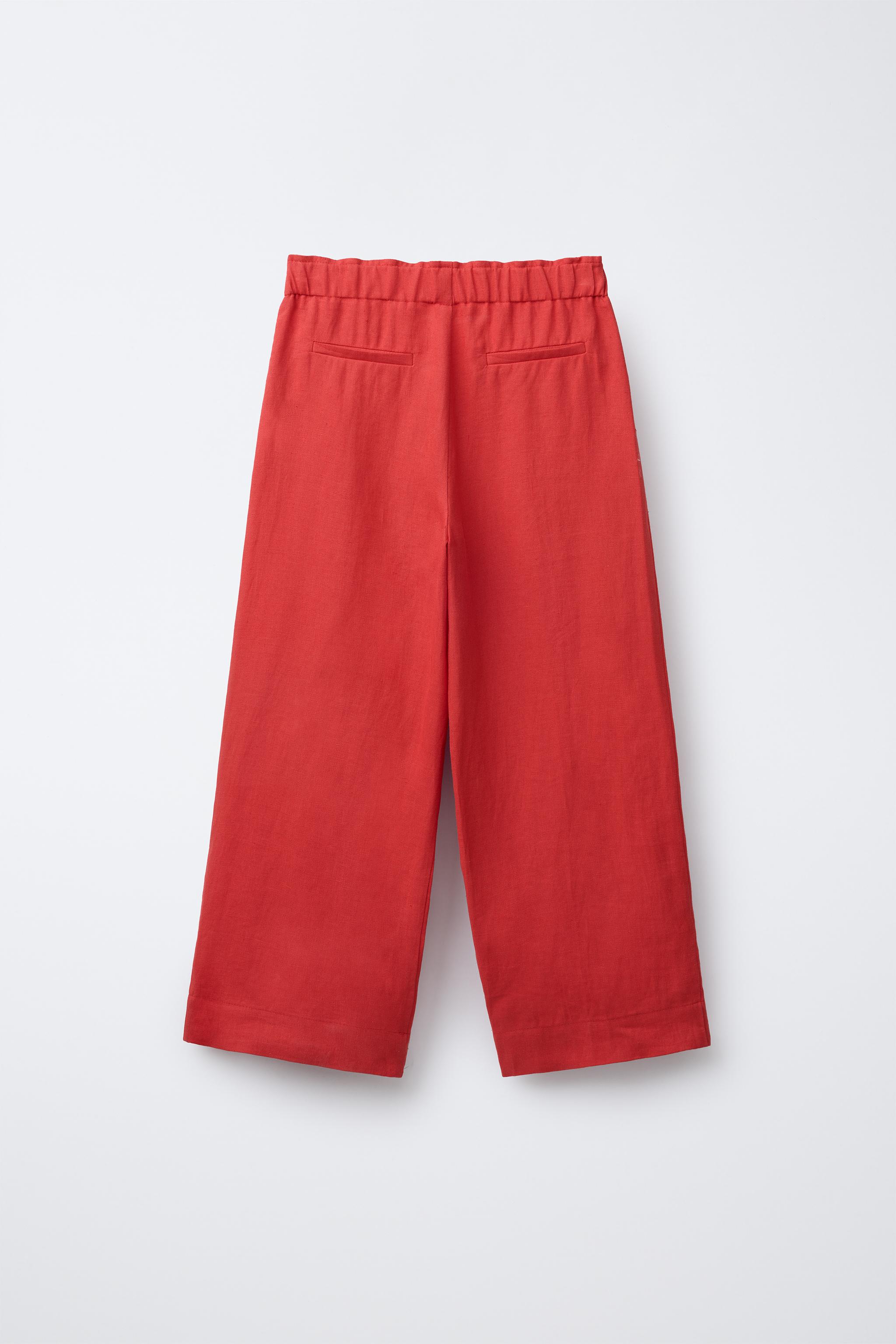 パンツ   Women Straight Pants WW0WW45565 XLD red widelegCrimson.png?v=
