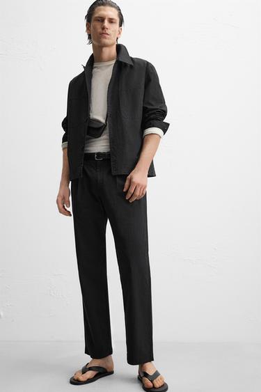 STRAIGHT-LEG TROUSERS - Black by Zara - Image 4