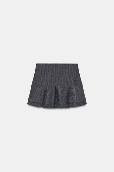 PINSTRIPE RUFFLE MINI SKIRT - Stripes by Zara