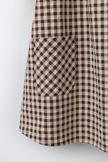 CHECK DRESS - Beige-brown by Zara - Image 3