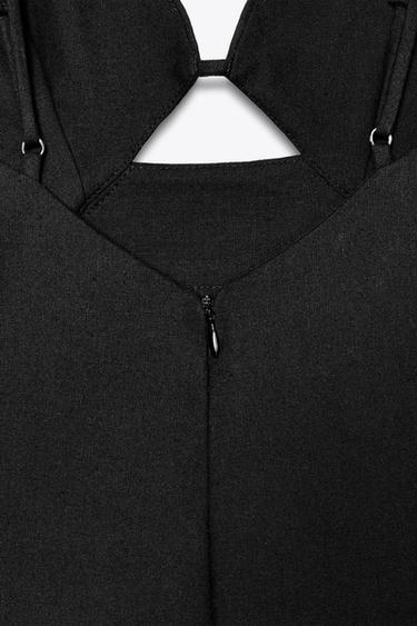 ROBE MI-LONGUE AJOURÉE - Noir de Zara - Image 4