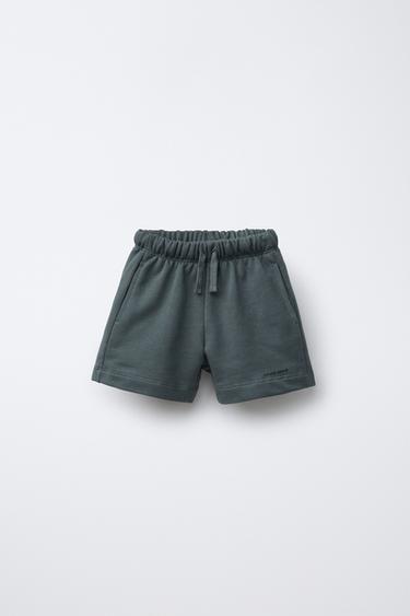 BERMUDA FELPA TEXTO - Gris antracita de Zara