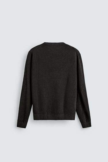 REGULAR FIT 100% LINEN JUMPER AARON LEVINE X ZARA - Chocolate by Zara - Image 6