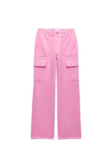 HIGH-RISE STRAIGHT-FIT TRF CARGO TROUSERS