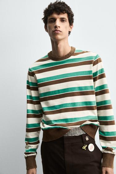 STRIPED T-SHIRT HARRY LAMBERT FOR ZARA X DISNEY - Brown / Green by Zara - Image 6