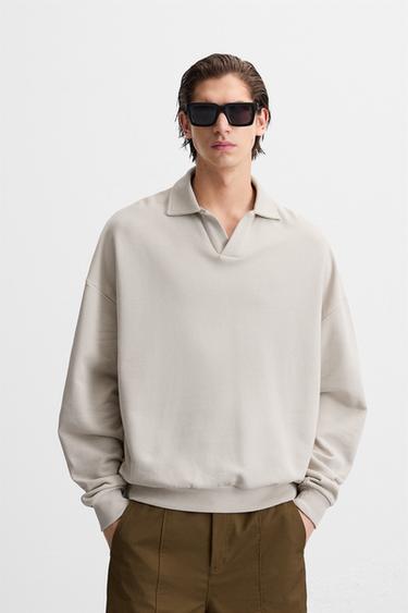 POLO ESTRUCTURA RIB - Gris de Zara