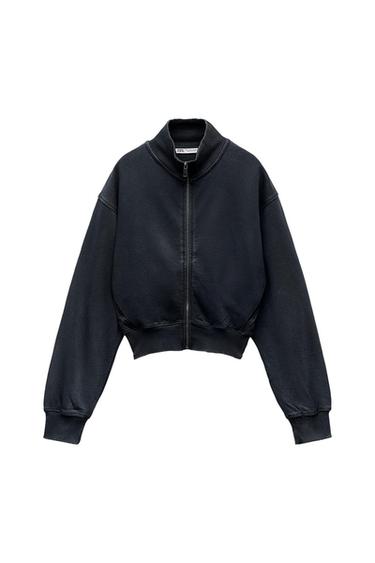 RIB ZIP SWEATSHIRT