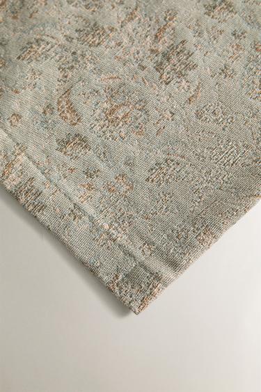 FLORAL JACQUARD TABLE RUNNER - Blue green by Zara - Image 2
