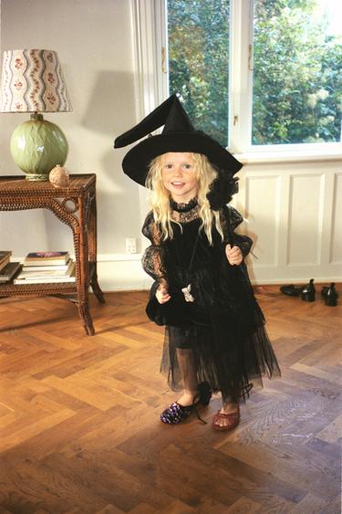 LACE TULLE WITCH COSTUME DRESS — Black 2