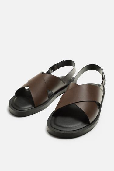 CROSSOVER SANDALS - Brown by Zara - Image 3