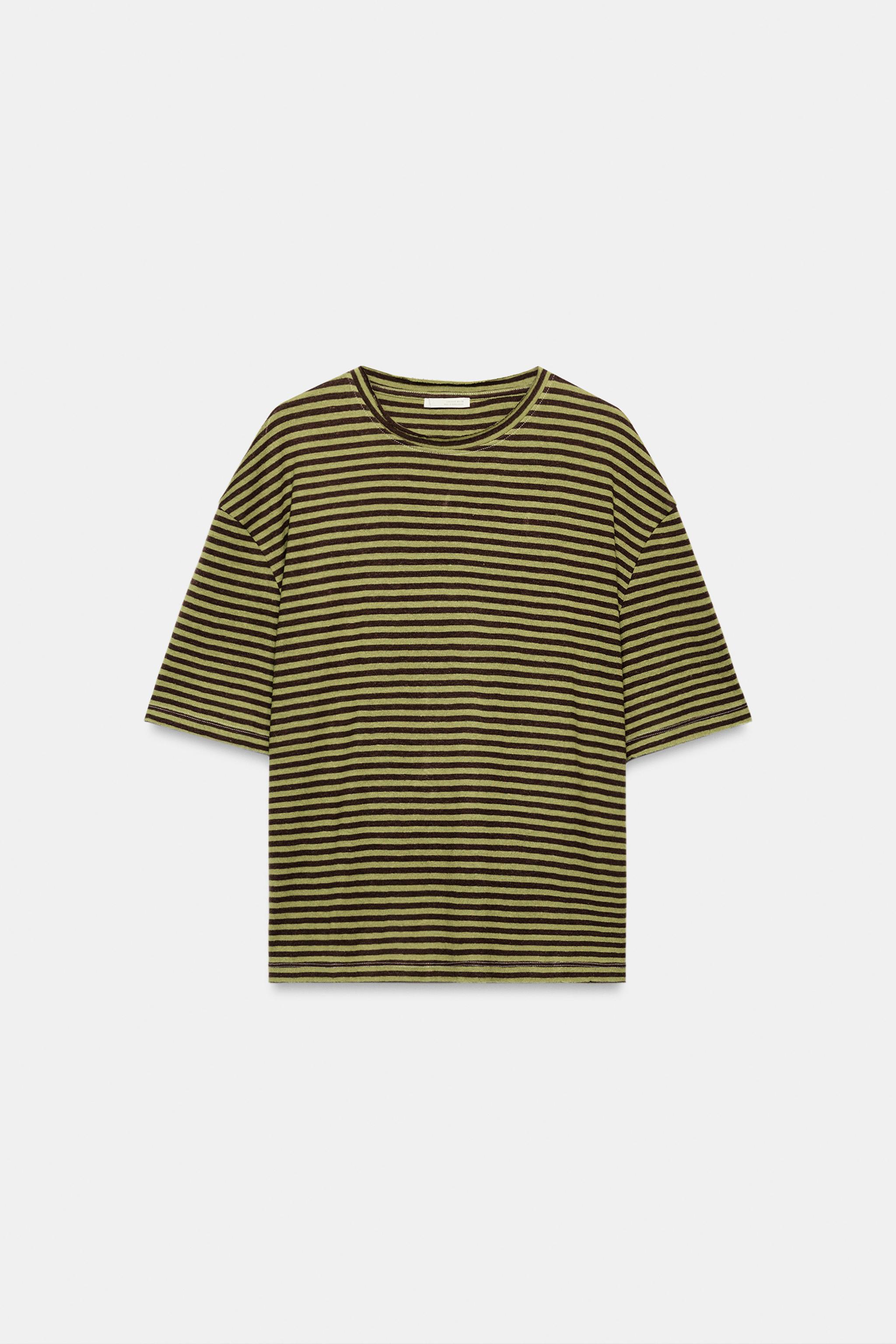 RUSTİK ÇİZGİLİ T-SHIRT - Görsel 6