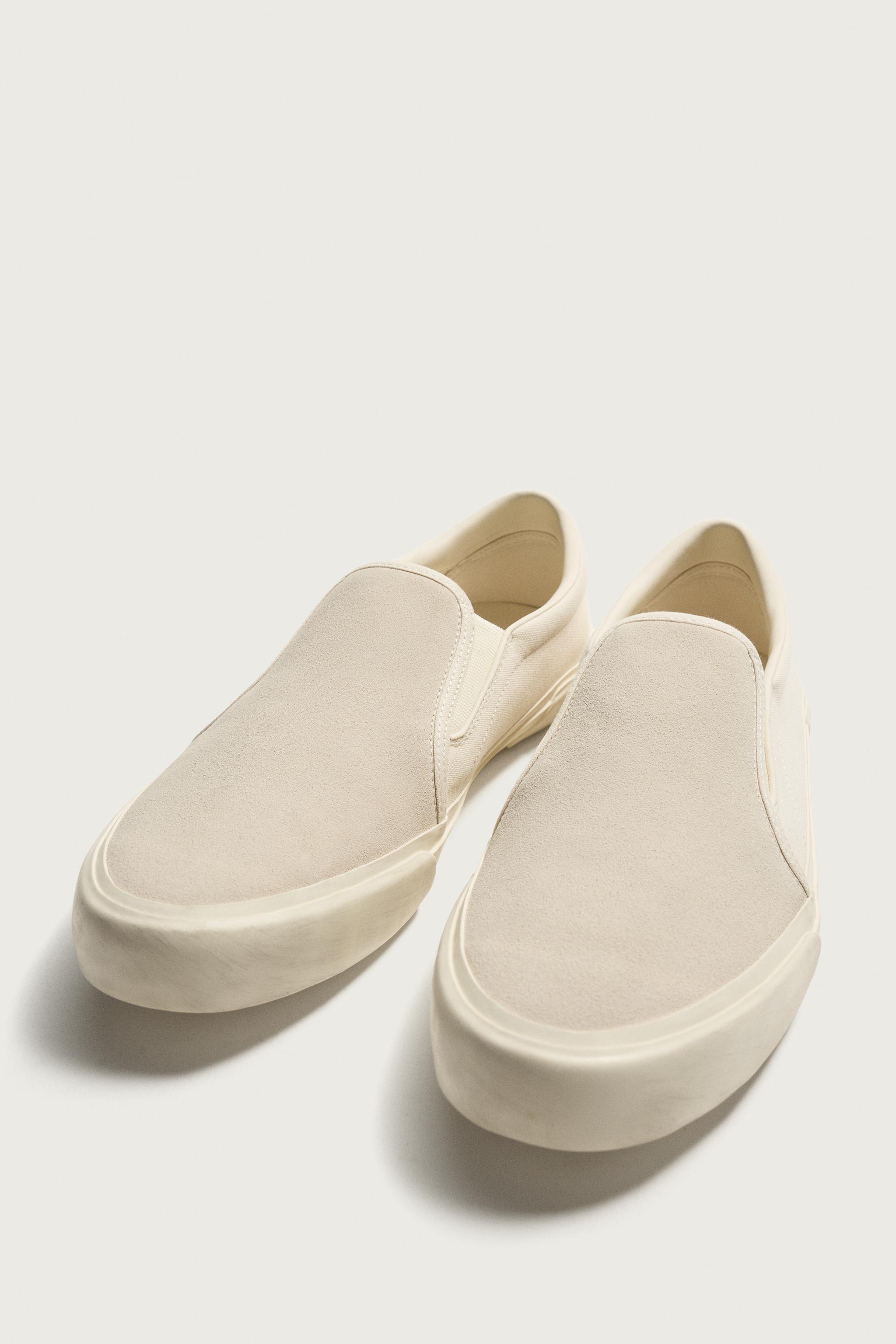 LEATHER MIXED MATERIAL SNEAKERS