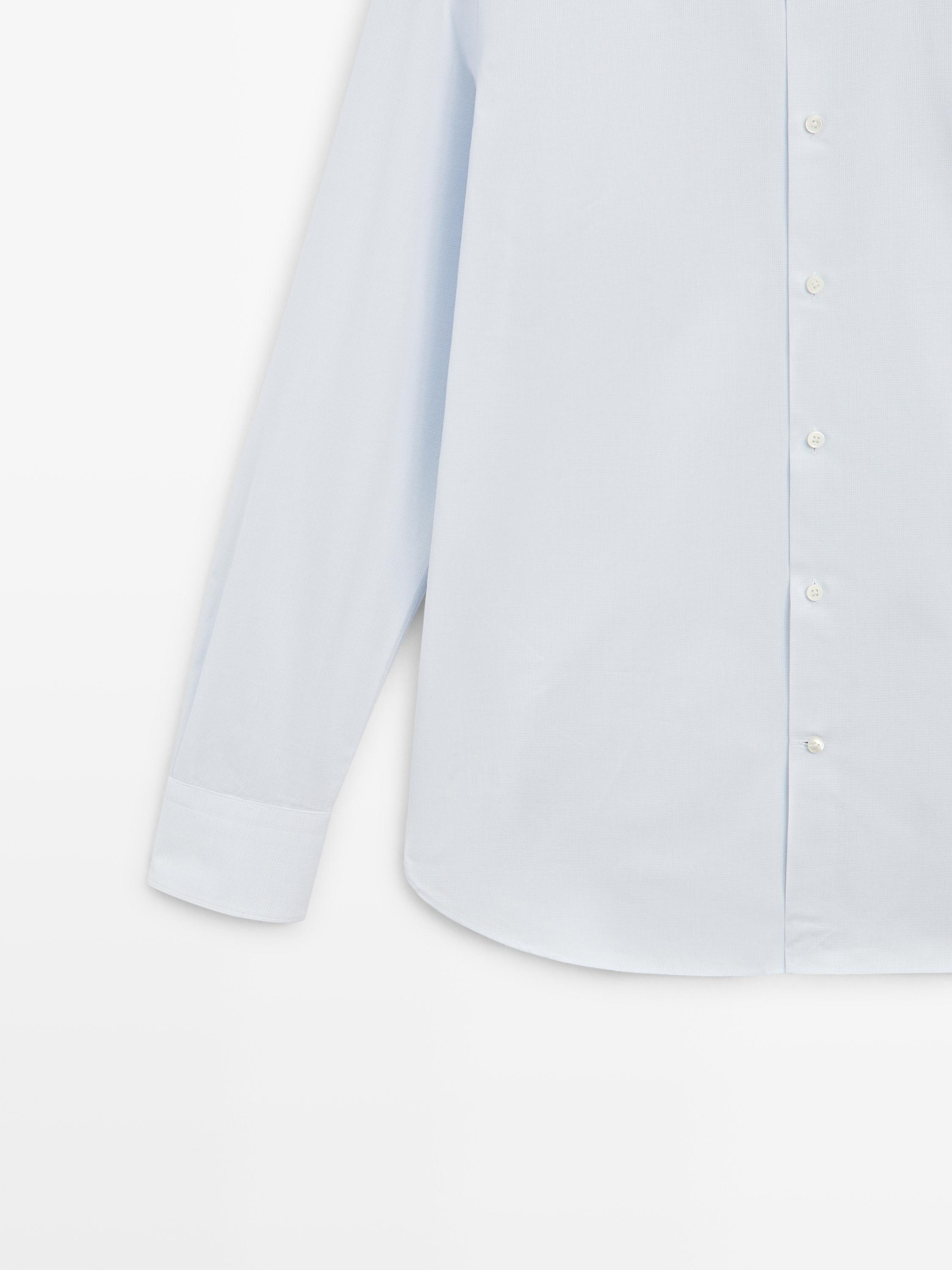 Chemise texturée 100 % coton