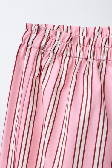 6-14 YEARS/STRIPED SHIRT AND TROUSER PYJAMAS WITH BOWS - Pink by Zara - Image 7
