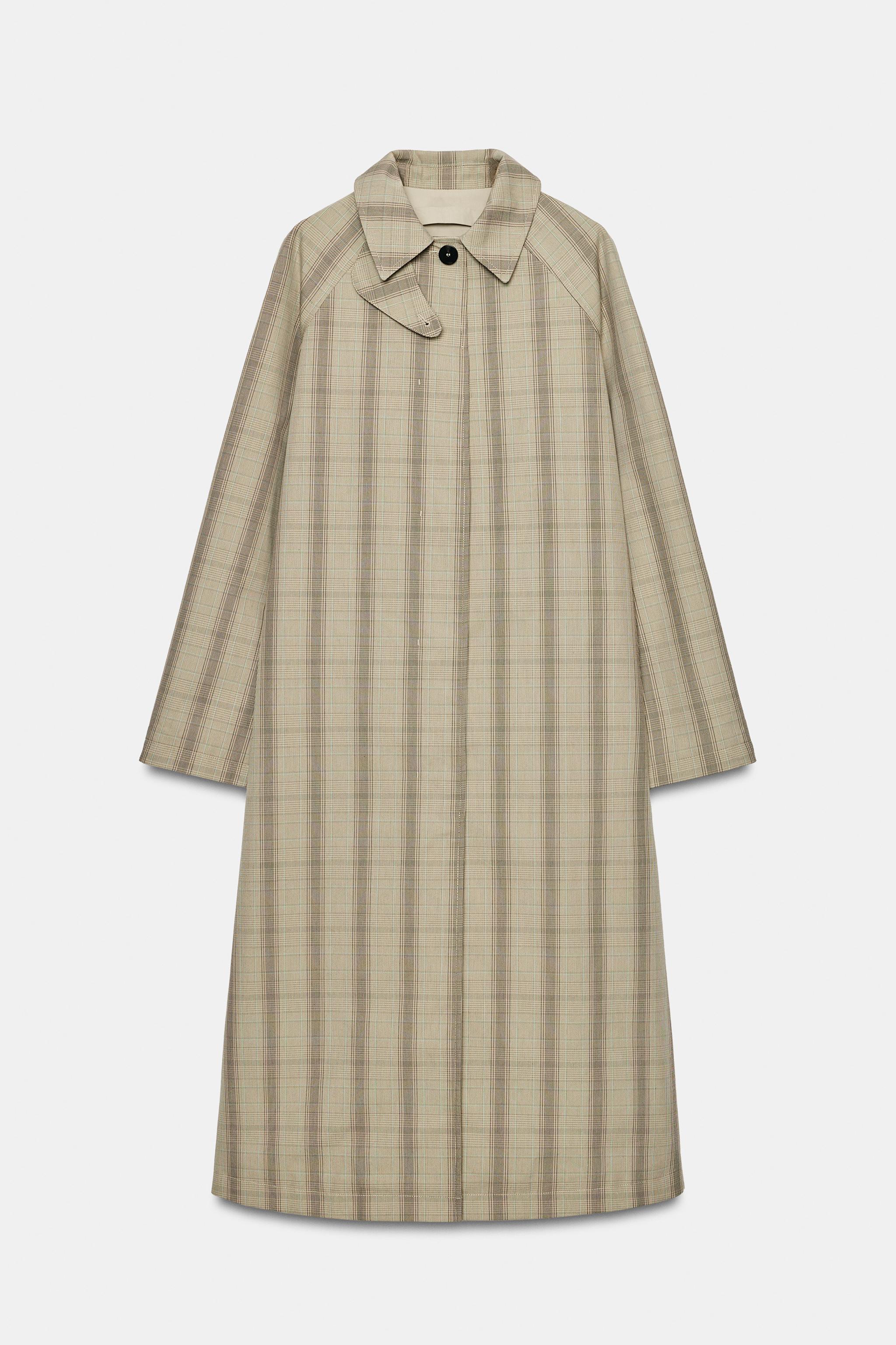 TRENCH LONG À CARREAUX ZW COLLECTION