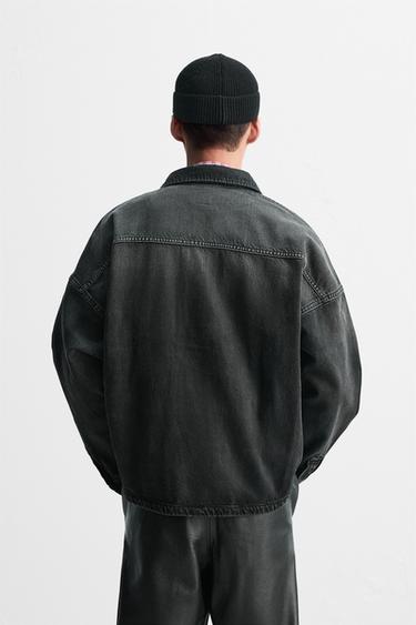 CHEMISE EN DENIM À POCHE - Noir de Zara - Image 2