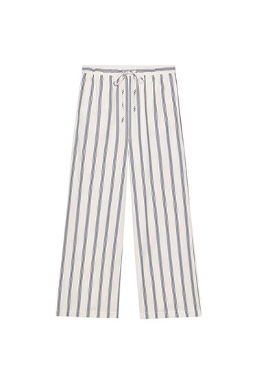 ZW COLLECTION STRIPED PALAZZO TROUSERS