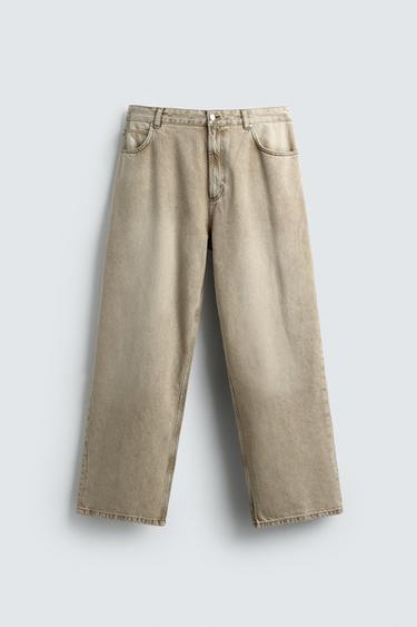 BAGGY FIT JEANS - Beige by Zara