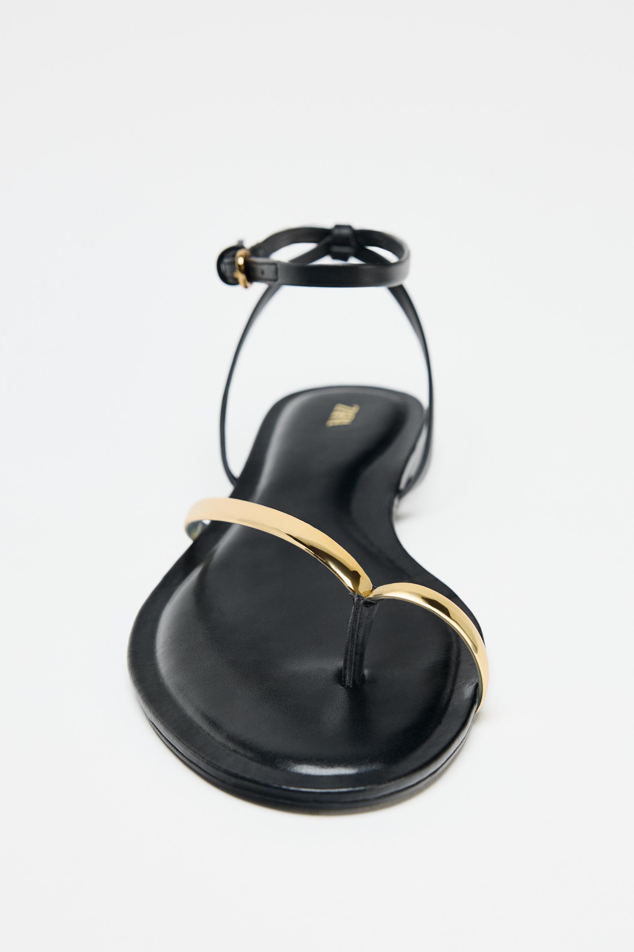 【ZARA】ディテールフラットサンダル | 1620/610/800 ディテールフラットサンダル - ブラック | ZARA Japan / 日本