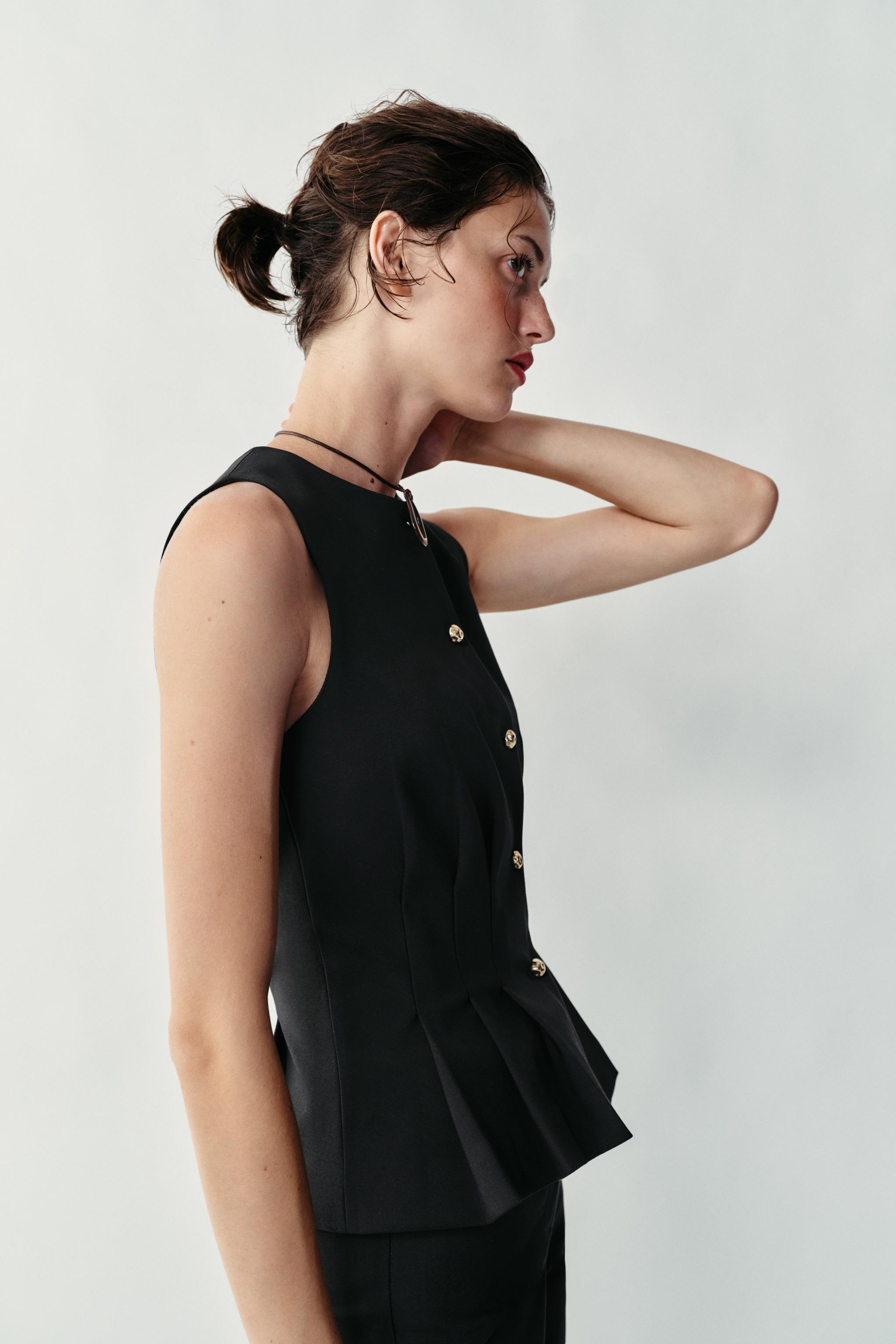 Женские жилеты Zara PLEATED VEST — фото 3