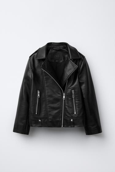 LEATHER EFFECT JACKET - Black by Zara - Image 0
