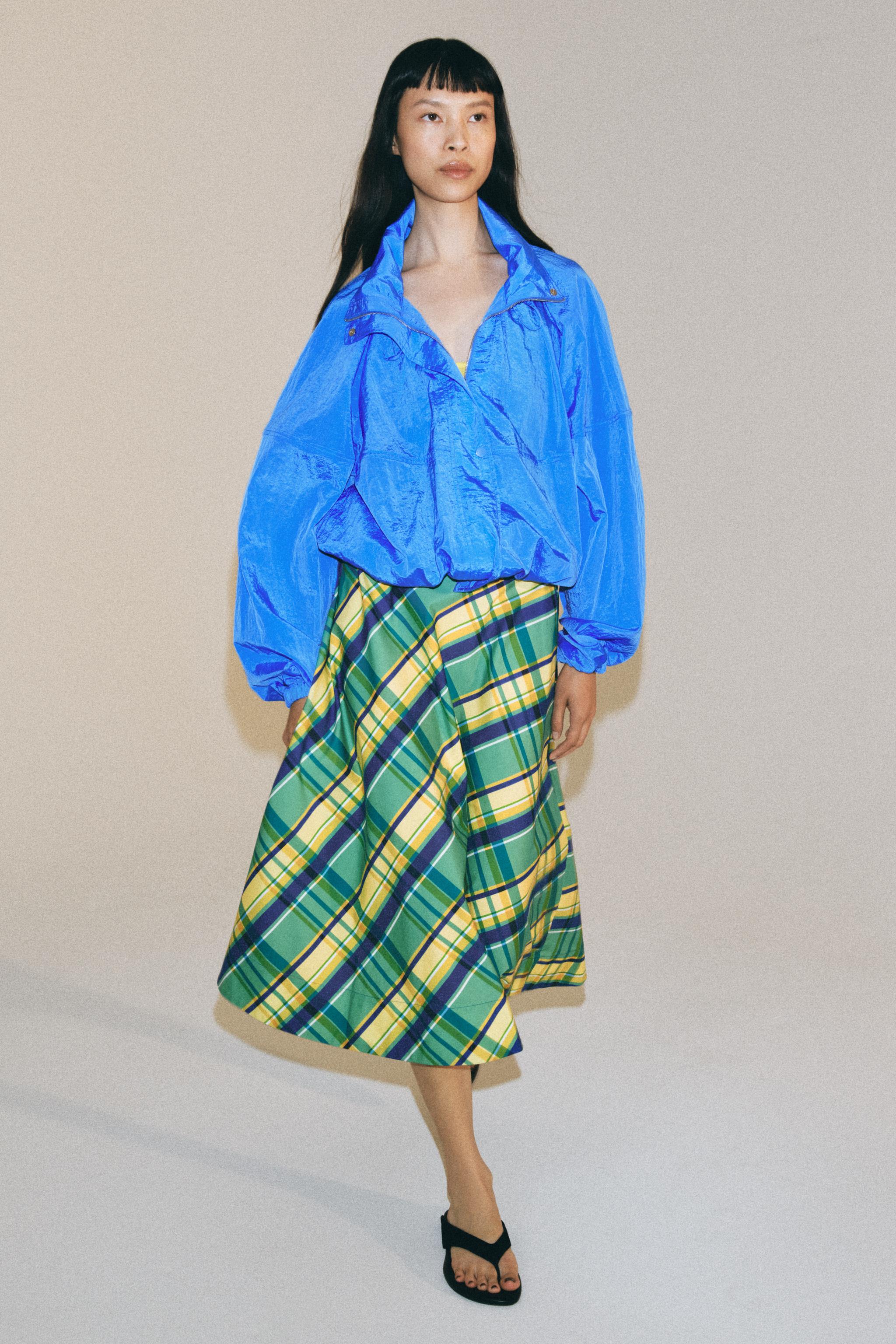 ZW COLLECTION PLAID MIDI SKIRT - Multicolored | ZARA Canada