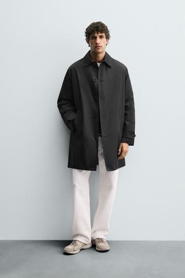 Zaras TRENCHCOAT MED AVTAGBART FODER - Svart