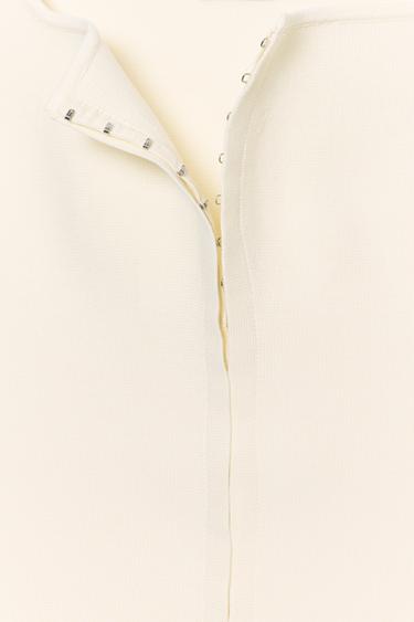 KNIT CORSETRY TOP - Ecru by Zara - Image 7
