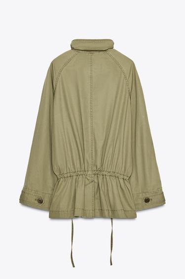 PARKA MAXI POCHES - Vert olive de Zara - Image 1