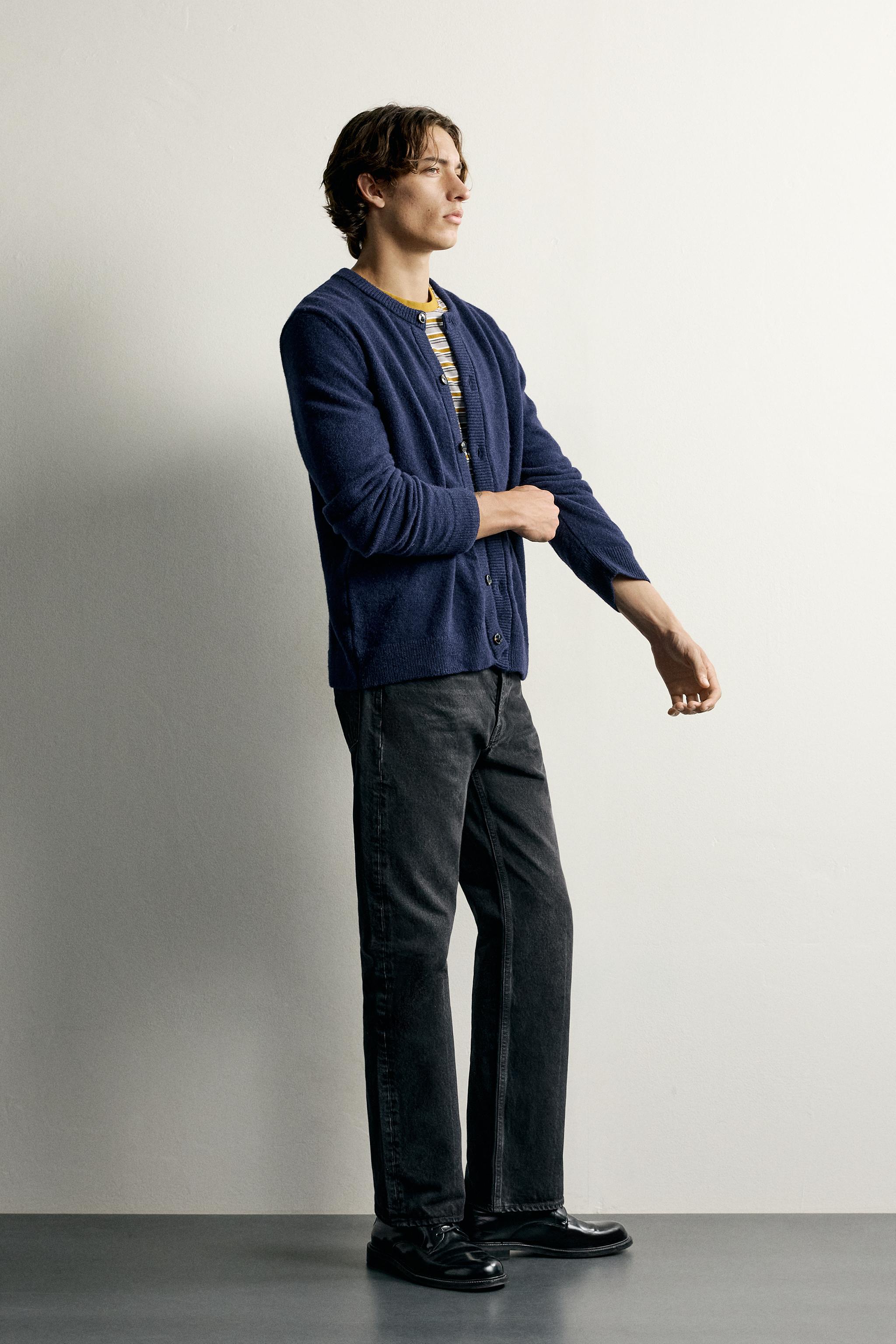 WOOL BLEND REGULAR FIT CARDIGAN