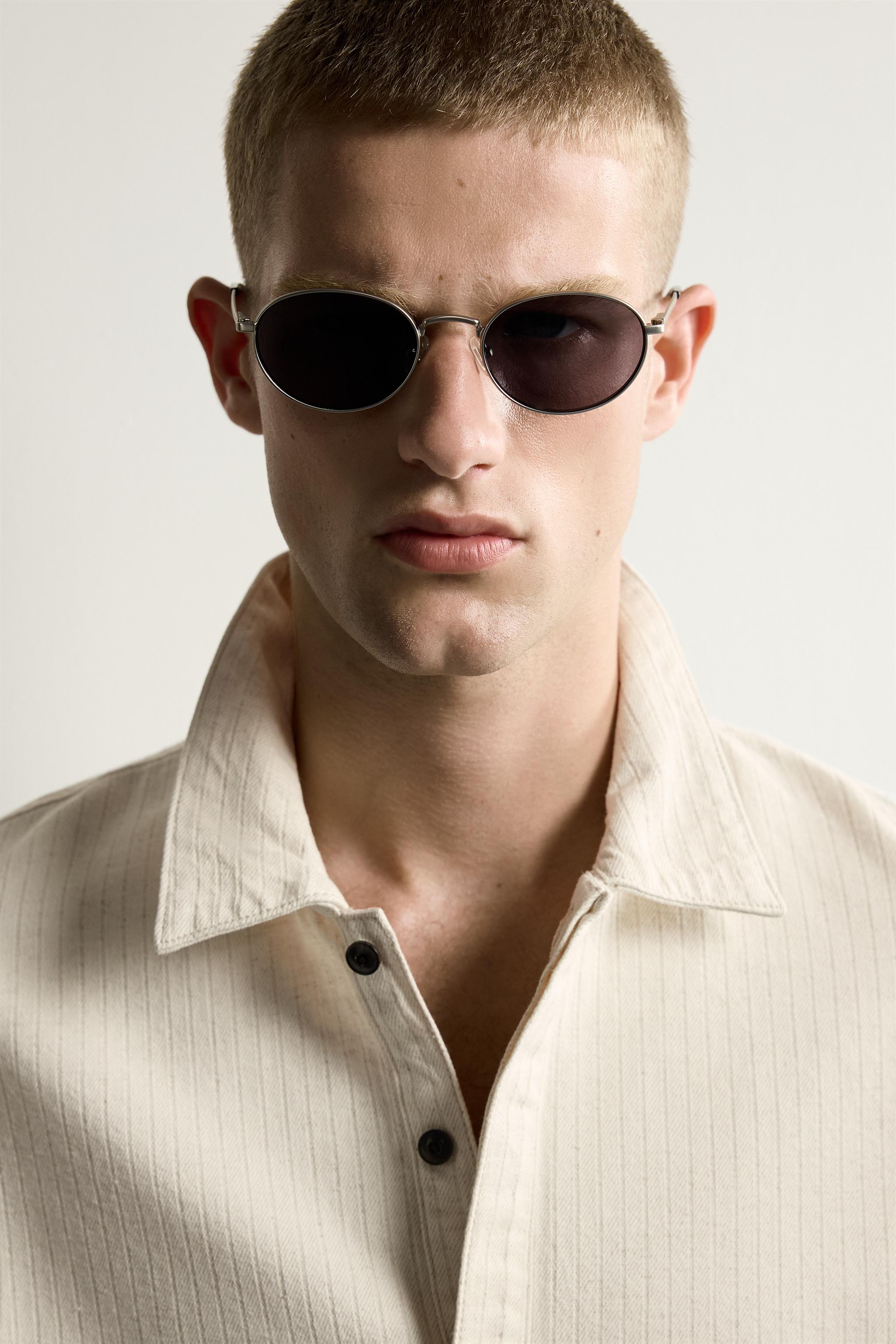 Мужские рубашки Zara BOXY FIT STRIPED POLO SHIRT — фото 5