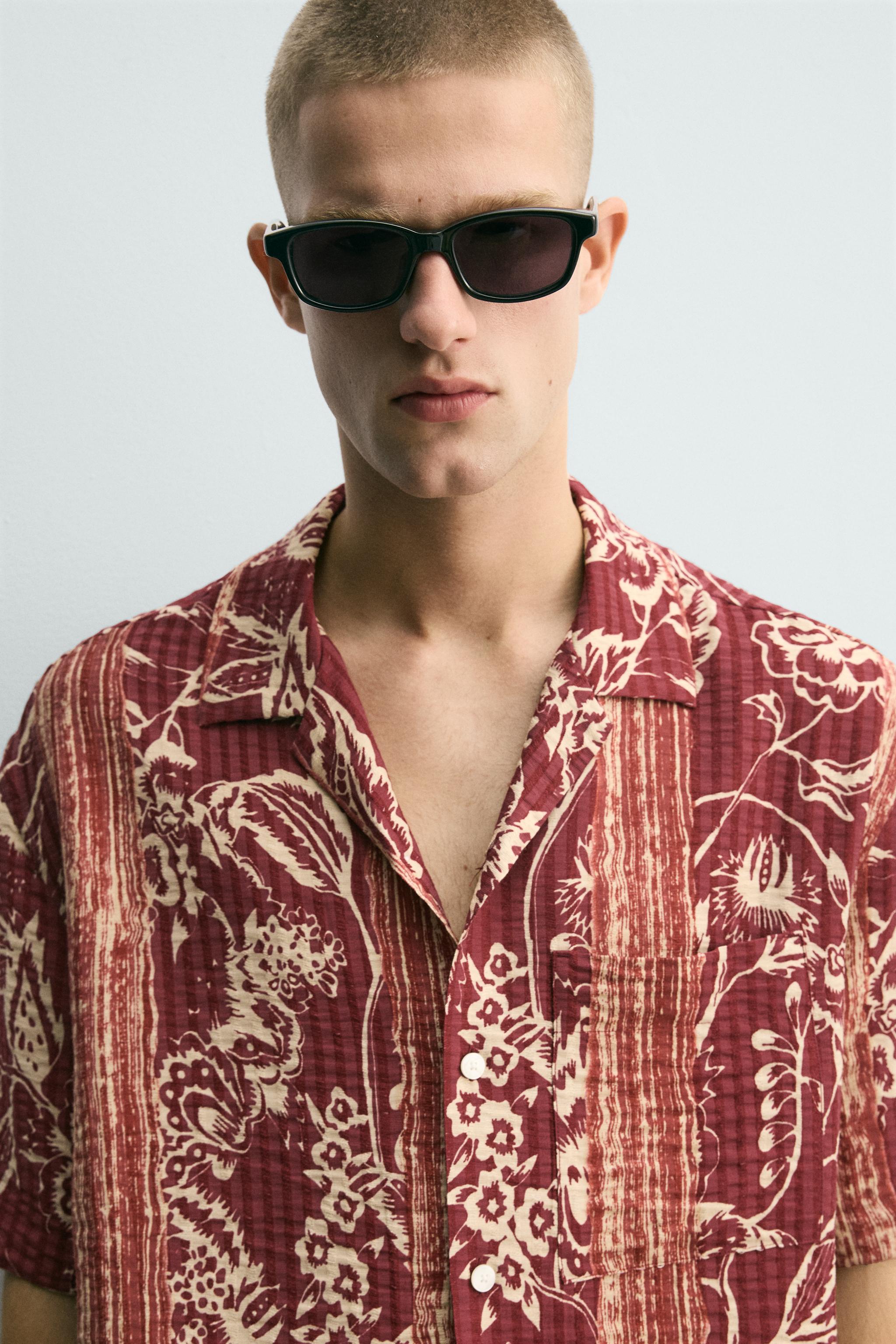 PRINTED STRIPED JACQUARD SHIRT