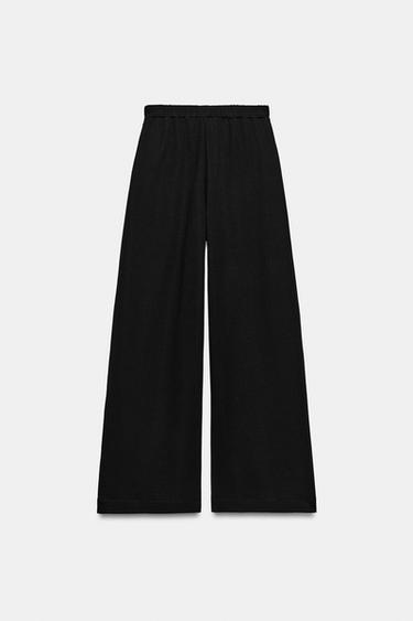 PANTALON LARGE DROIT - Noir de Zara - Image 4
