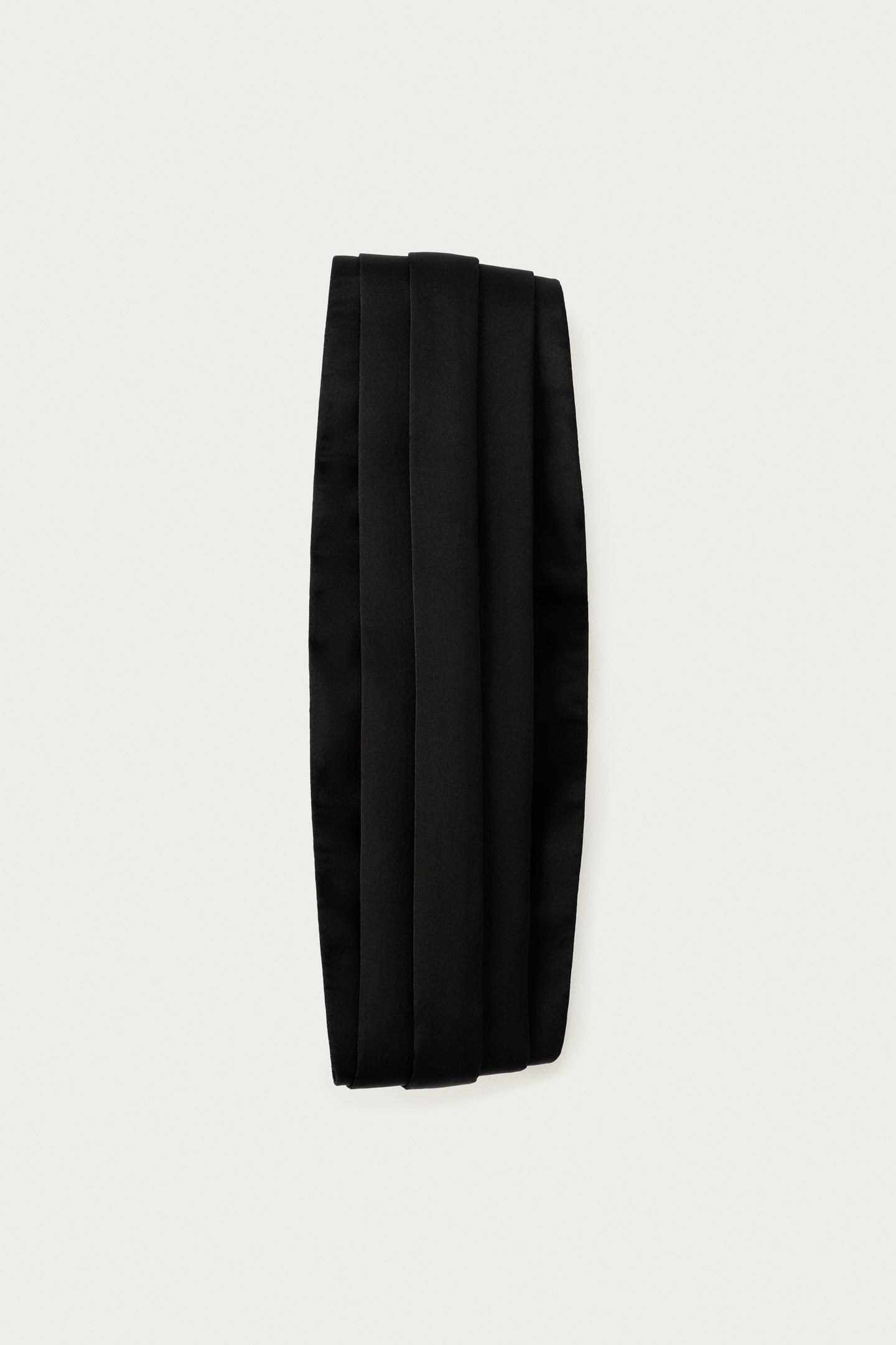 Женские аксессуары для волос Zara Marisa Berenson X ZARA Satin Turban Headband, цвет: Чёрный — фото 2