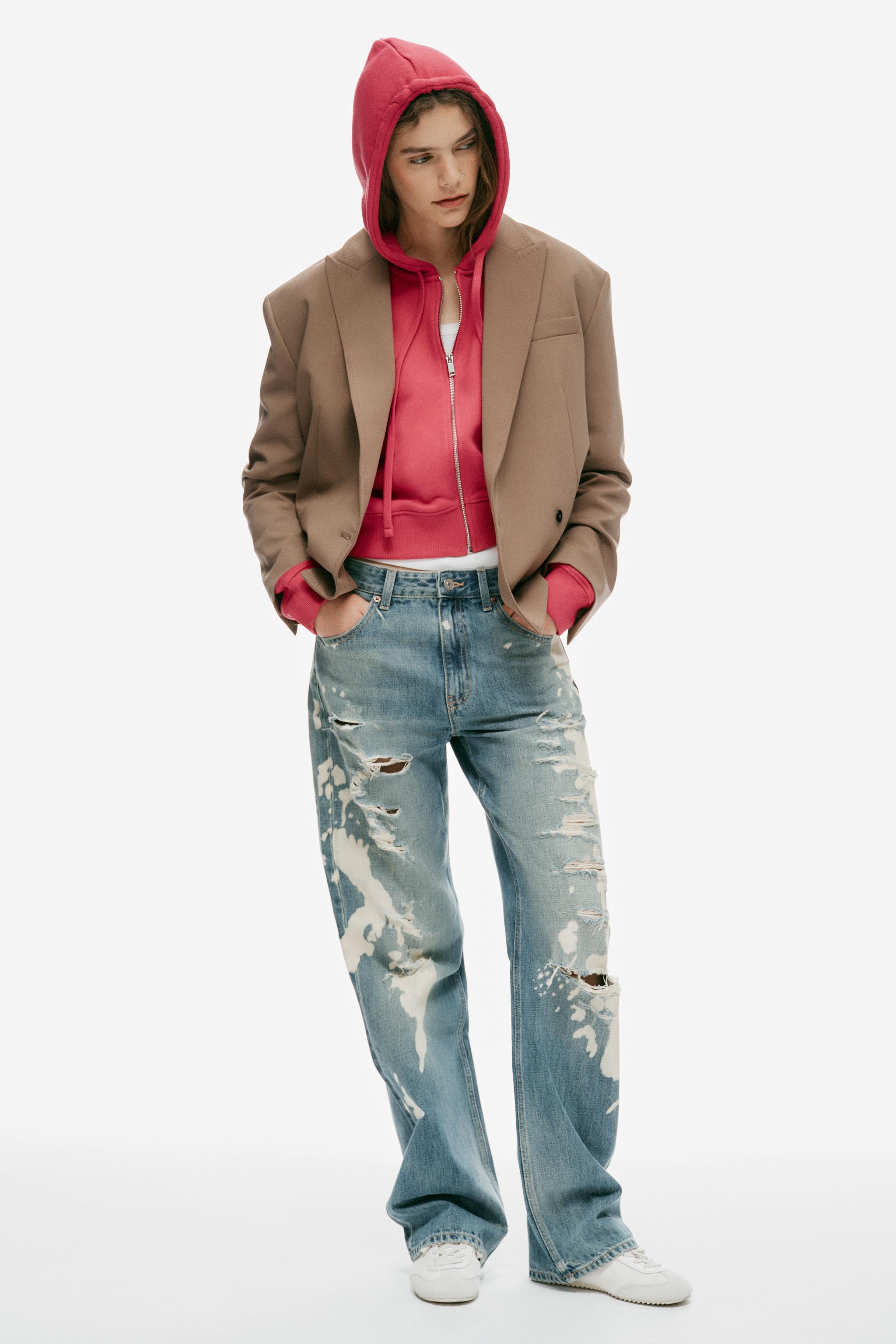 Zara TRF ORTA BEL BOYFRIEND JEAN görsel 6