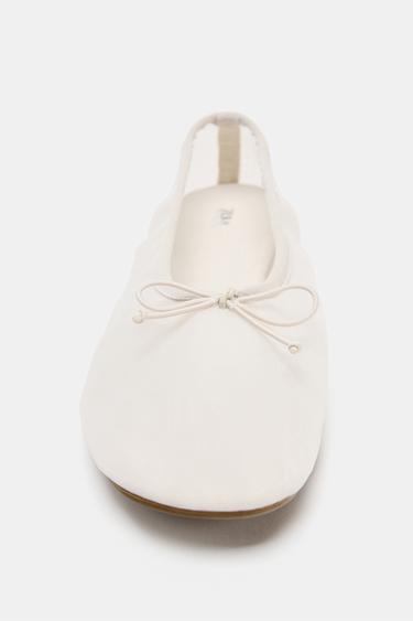 BALLERINES EN RÉSILLE - blanc de Zara - Image 3