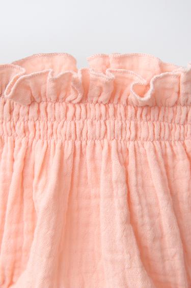 CULOTTE TEXTURÉE UNIE - Pêche de Zara - Image 3