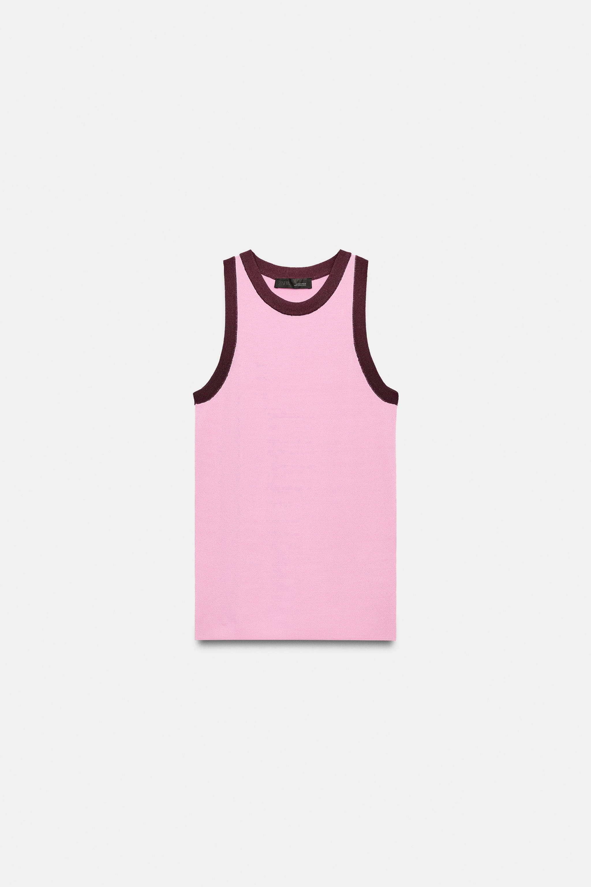 TOP EN MAILLE À ENCOLURE AMÉRICAINE