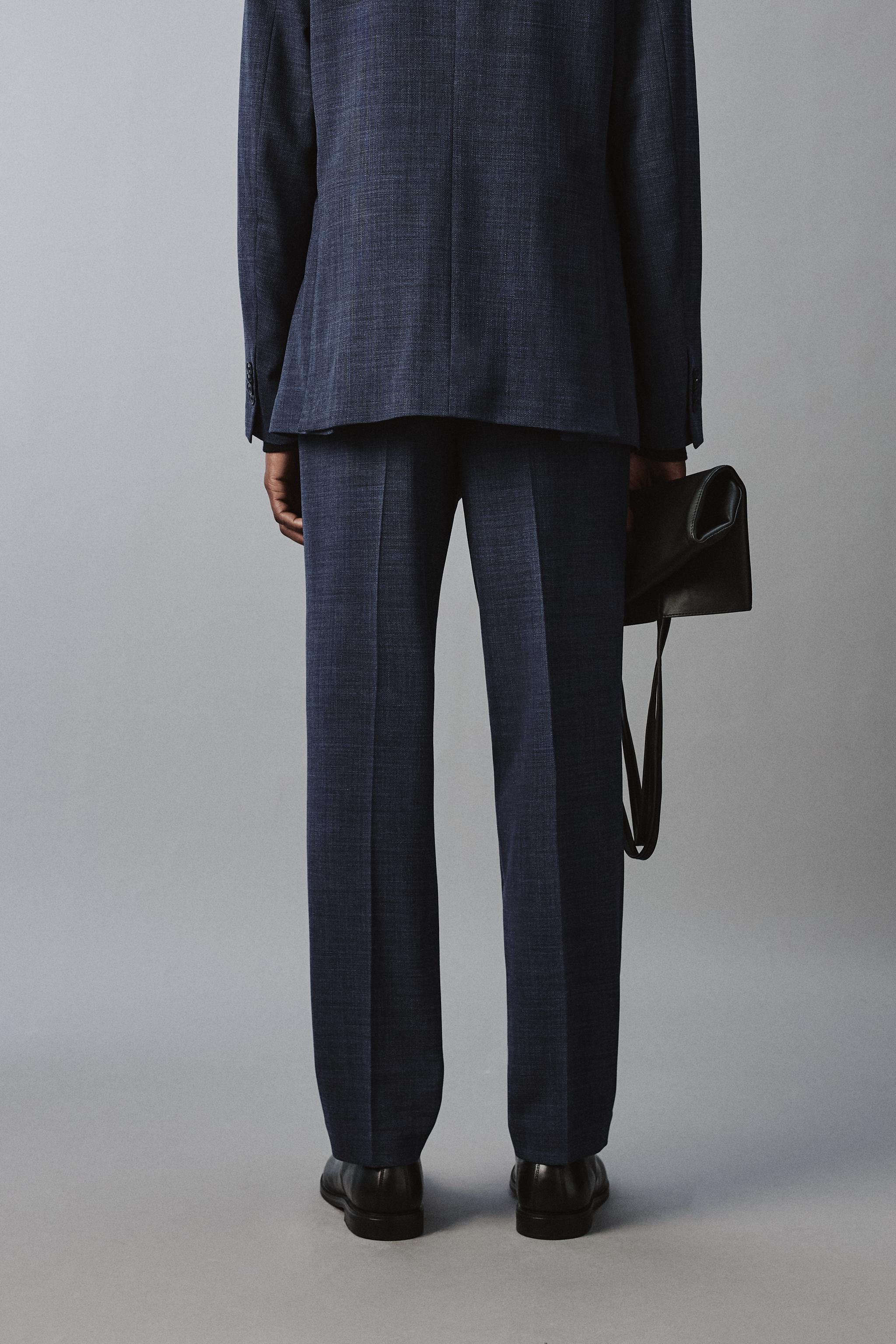 TEXTURED SUIT PANTS