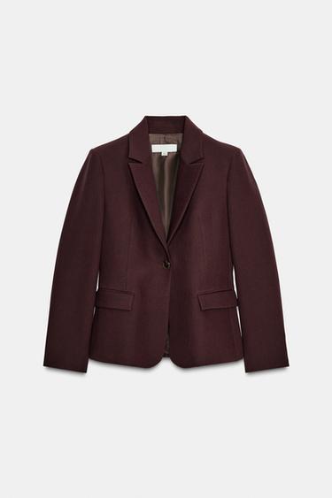 VESTE AJUSTÉE ÉPAULETTES - Bordeaux de Zara - Image 4